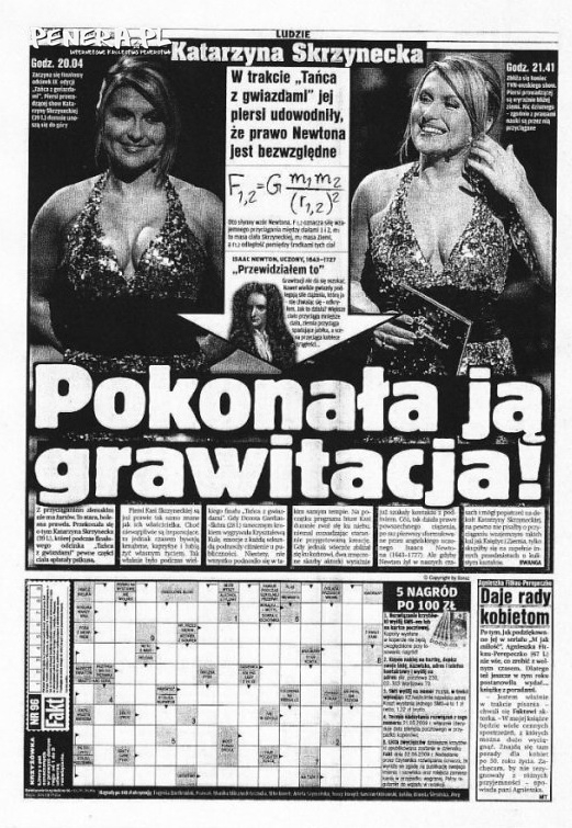 Pokonała ją grawitacja