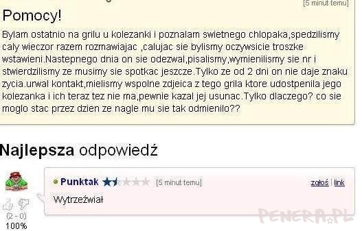 Pomocy dlaczego chłopak zerwał kontakt?!