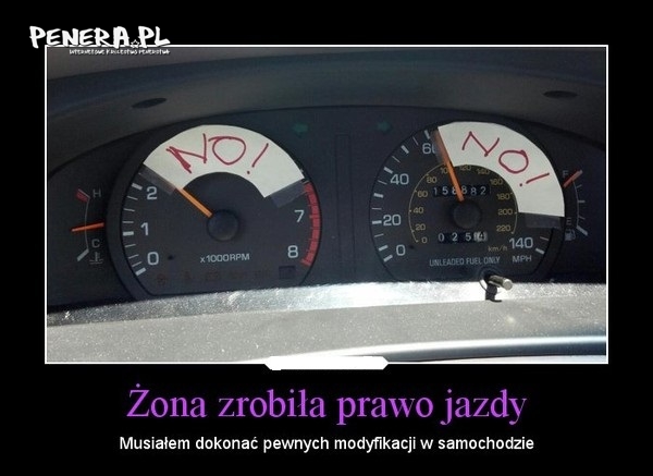 Żona zrobiła prawo jazdy