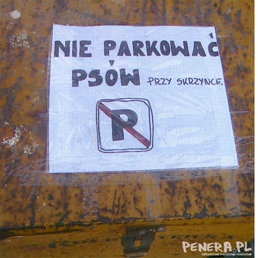 Zakaz parkowania psów