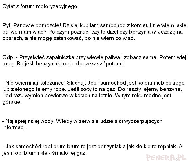 Cytat z forum motoryzacyjnego