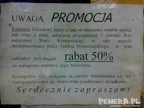 Uwaga promocja