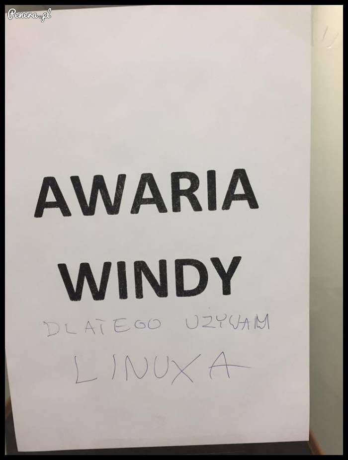 Uwaga awaria Windy