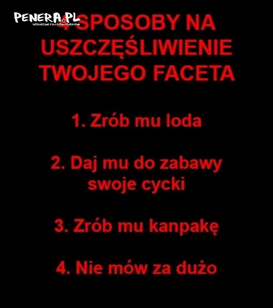 4 sposoby na uszczęśliwienie faceta