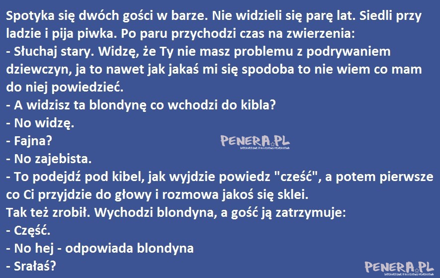 Kawał - Spotyka się dwóch gości w barze