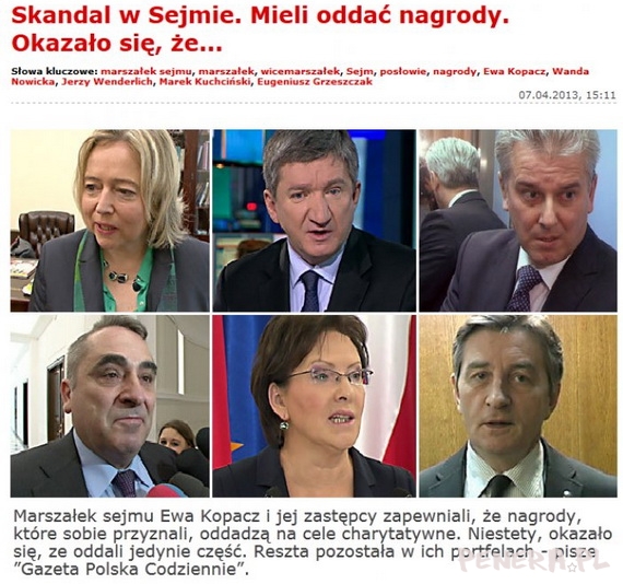 Mieli oddać swoje nagrody