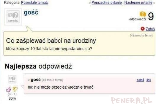 Co zaśpiewać babci na 101 urodziny?