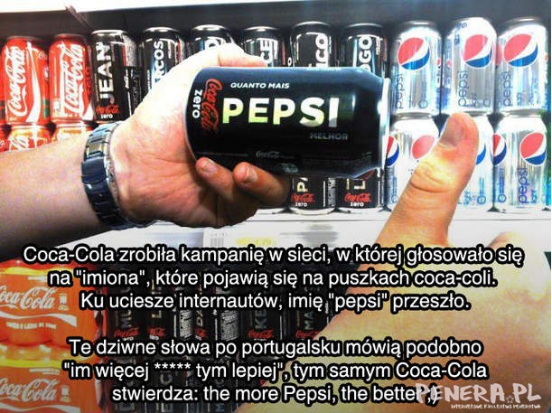 Coca Cola to od teraz Pepsi