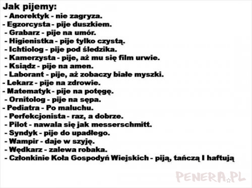 Jak pijnemy