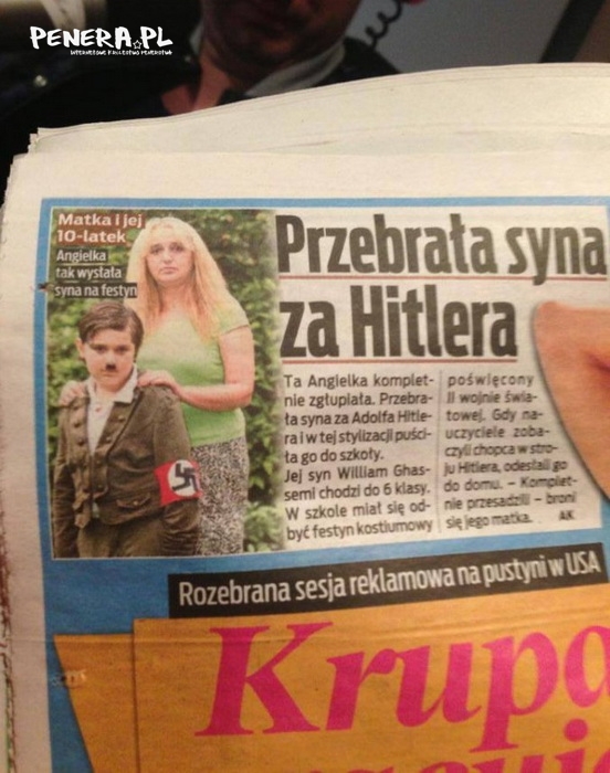 Przebrała syna za hitlera