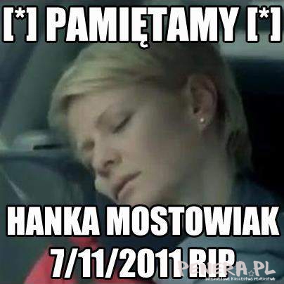 Pamiętamy - Hanka Mostowiak 7.11.2011 RIP