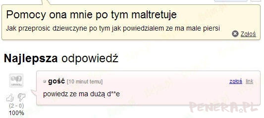 Pomocy ona mnie po tym maltretuje