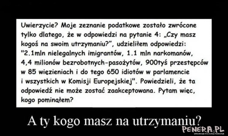 A Ty kogo masz na swoim utrzymaniu?