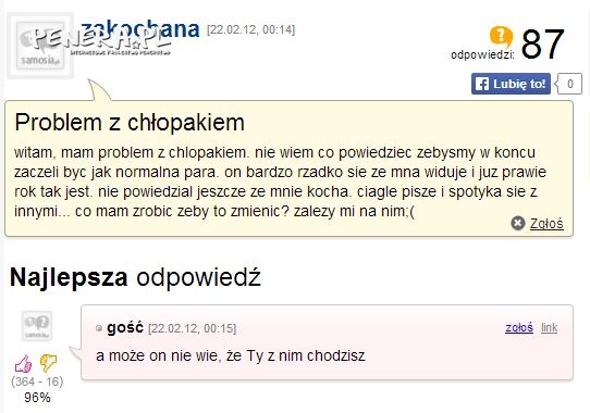 Problem z chłopakiem