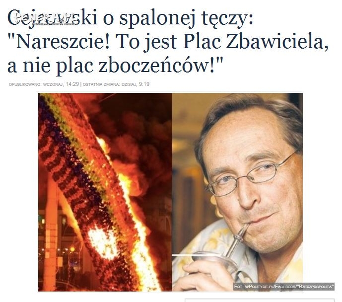 Cejrowski o spalonej tęczy