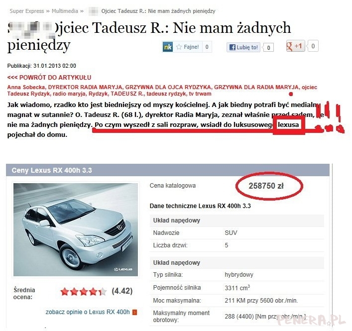 Tadeusz R. nie ma żadnych pieniędzy