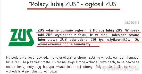 Ponoć Polacy lubią ZUS