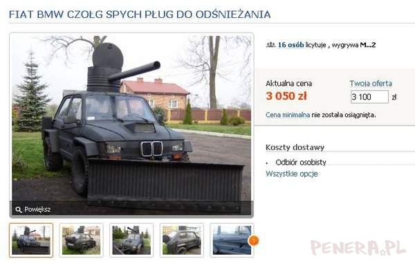 Fiat BMW Czołg Spychacz do odśnieżania