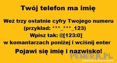 Twój telefon ma imię