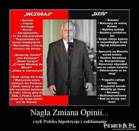 Nagła zmiana opinii