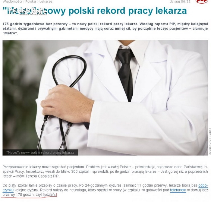 Padł nowy rekord pracy lekarza