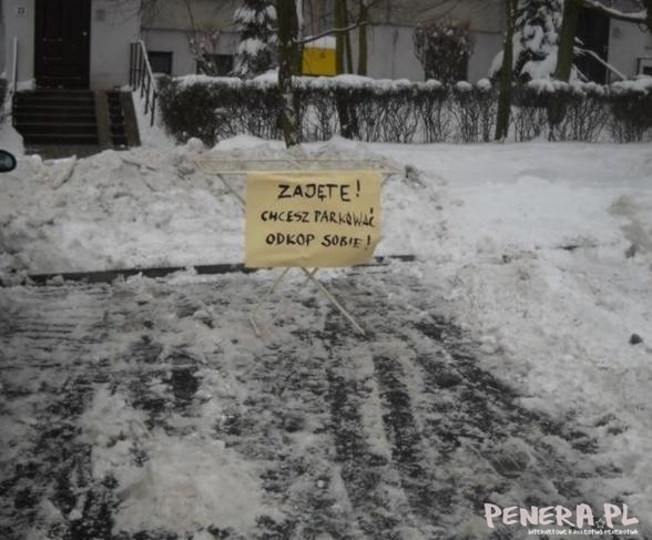 Zajęte miejsce parkingowe