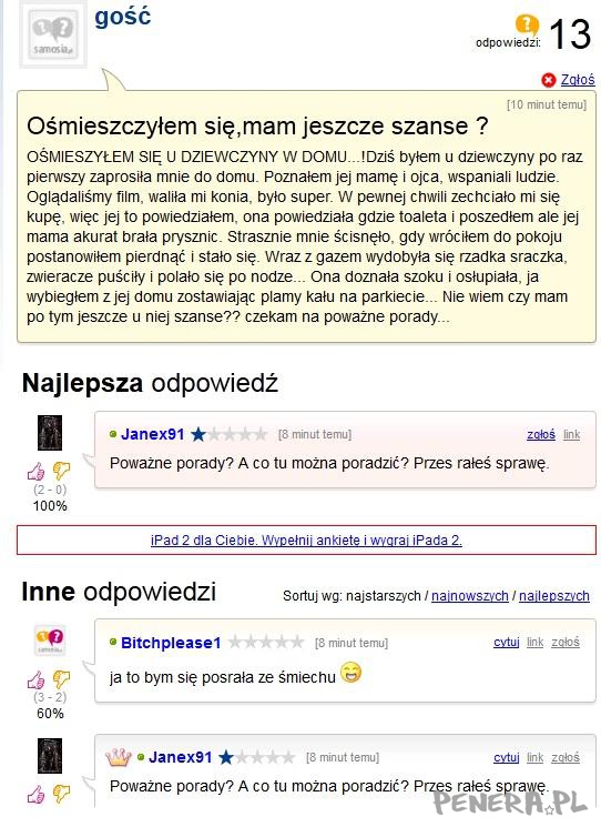 Ośmieszyłem się mam jeszcze szansę