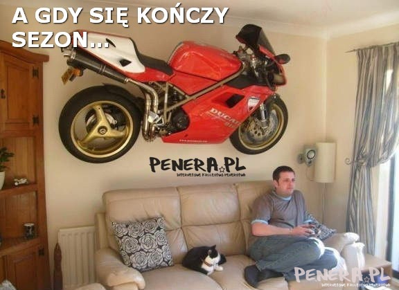 To dopiero prawdziwy maniak motocykli