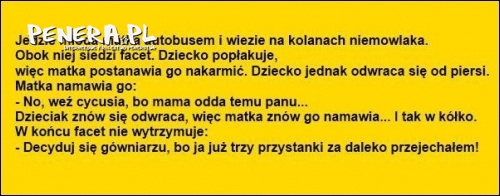 Kawał - Jedzie młoda matka autobusem