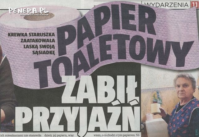 Papier toaletowy może zabić przyjaźń