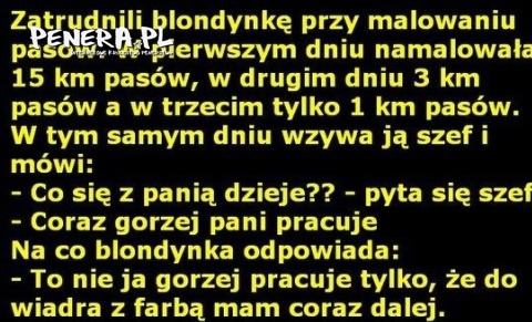 Kawał - Blondynka w pracy