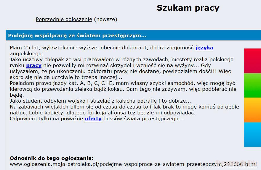 Doktorant poszukuje pracy