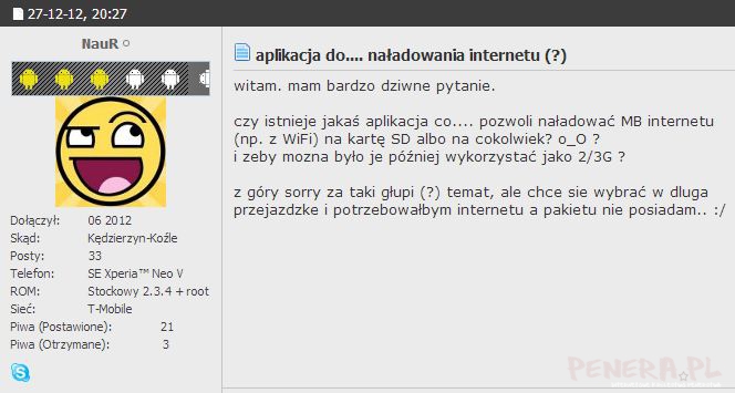 Aplikacja do... naładowania internetu