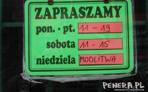 Niedziela - dzień modlitwy