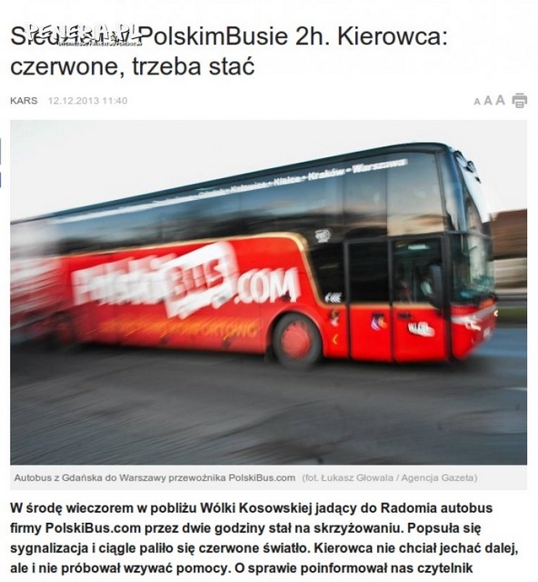 2 godziny na skrzyżowaniu!