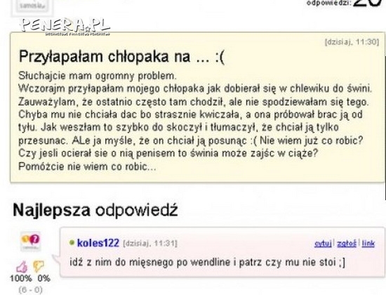 Przyłapała chłopaka w chlewiku