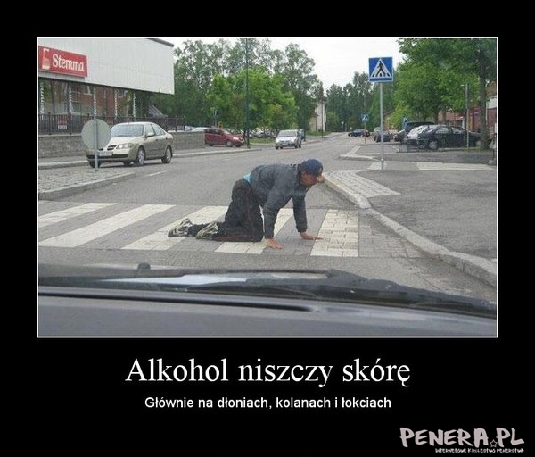 Alkohol niszczy skórę