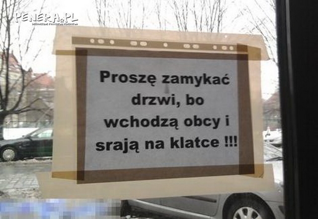 Zamykać drzwi bo