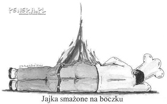 Jajka smażone na boczku