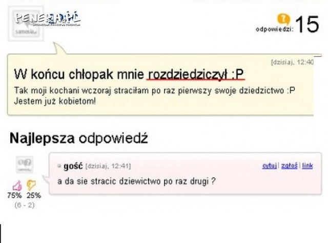 Rozdziedziczył ją po raz pierwszy!