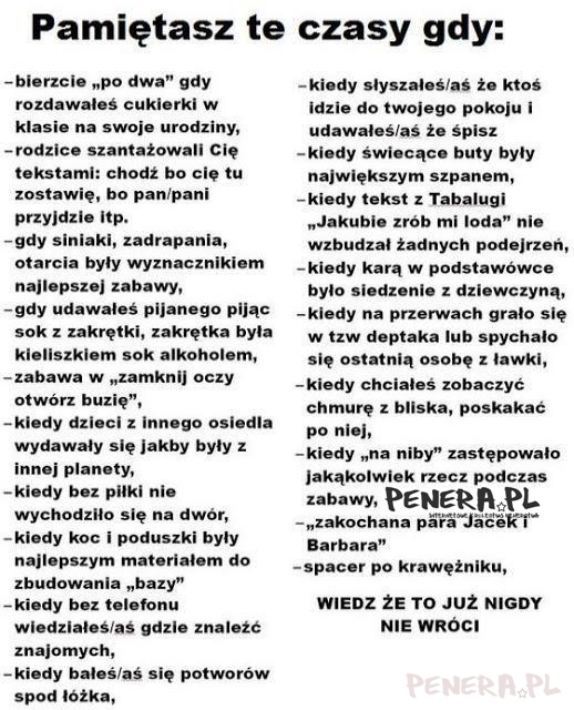 Pamiętasz te czasy?