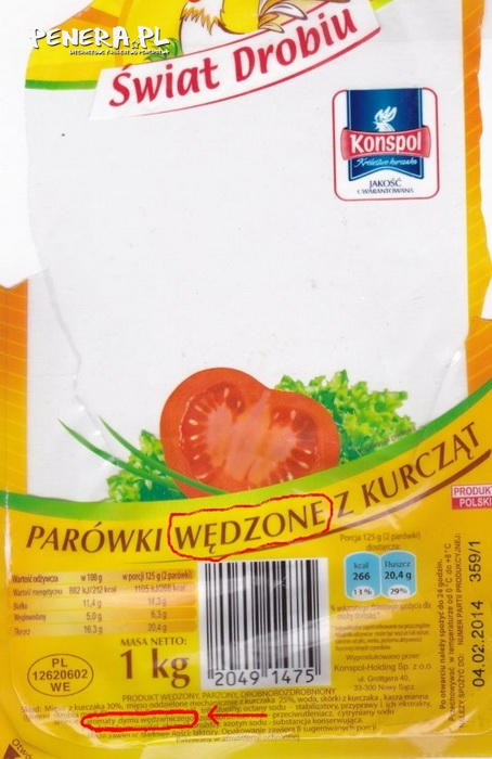 Parówki wędzone