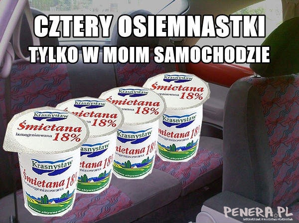 Cztery osiemnastki tylko w moim samochodzie