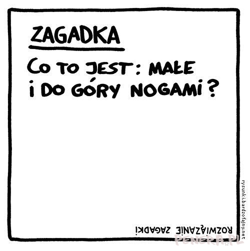 Co to jest? Małe i do góry nogami.