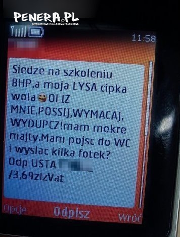 Przegięty sms z reklamą