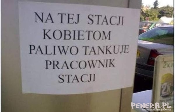 Na tej stacji kobietom paliwo tankuje pracownik