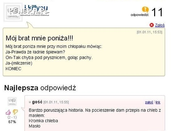 Brat ją poniża