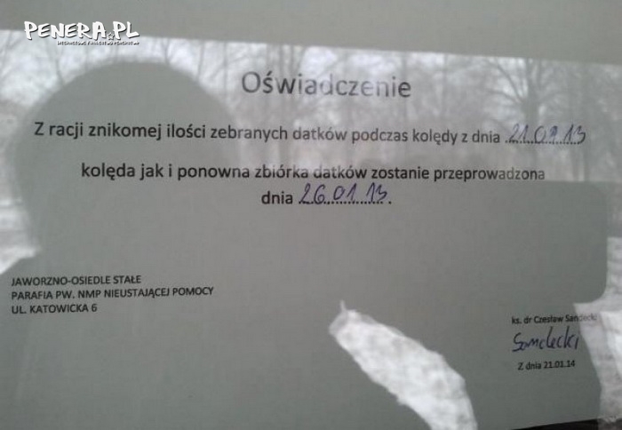 Oświadczenie parafialne