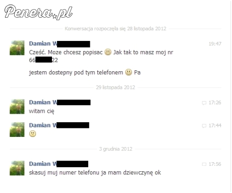 Damian to prawdziwy facebookowy podrywacz