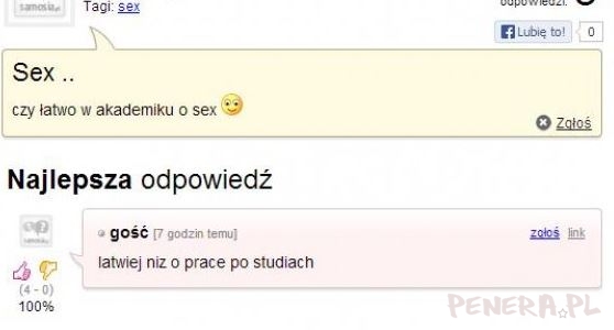 Czy łatwo w akademiku o sex?